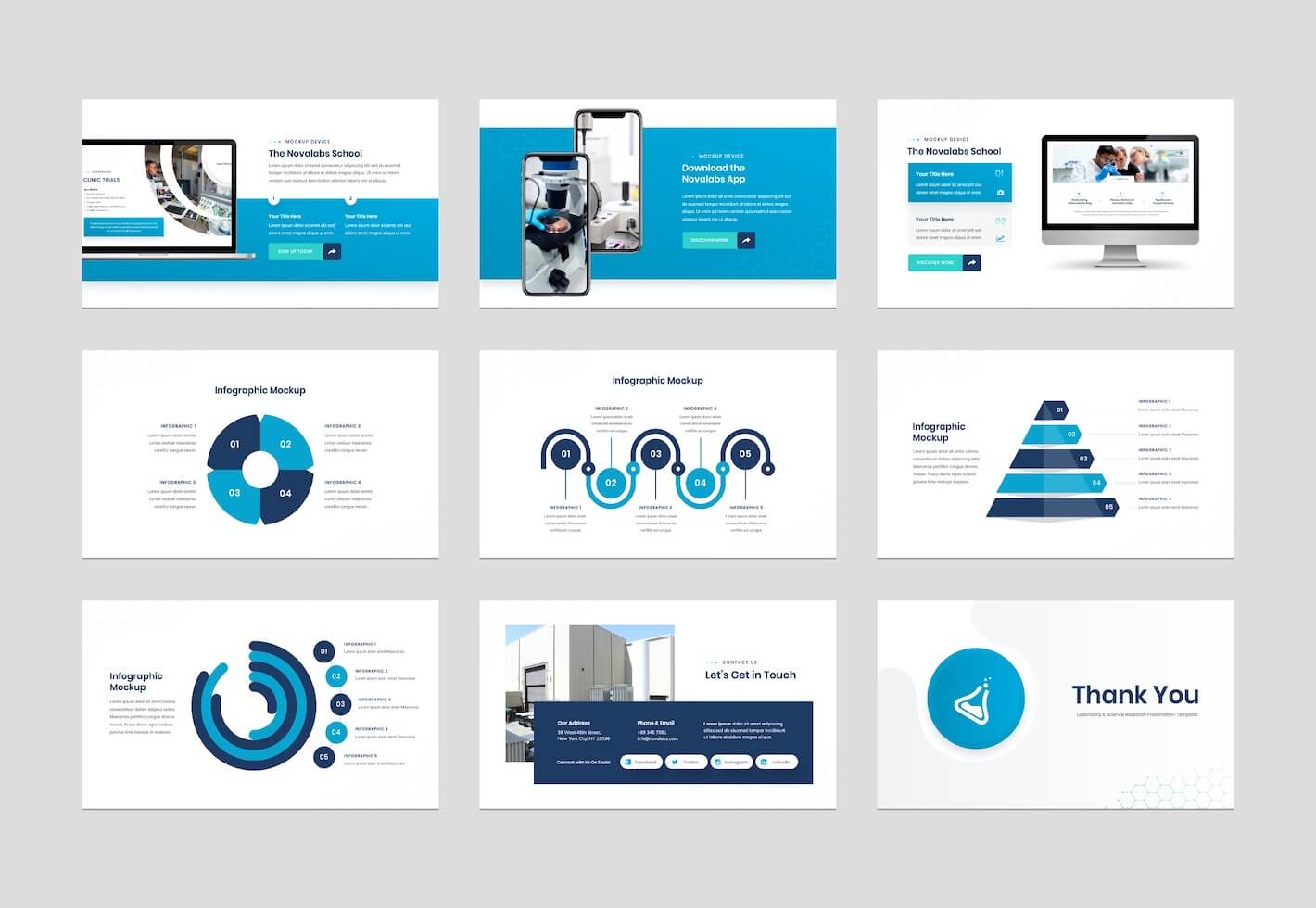 Laboratory And Science Research Powerpoint Presentation Template Graphue