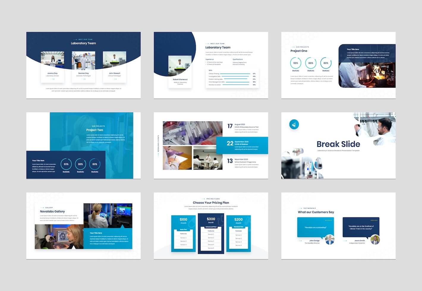Laboratory & Science Research Google Slides Presentation Template Graphue