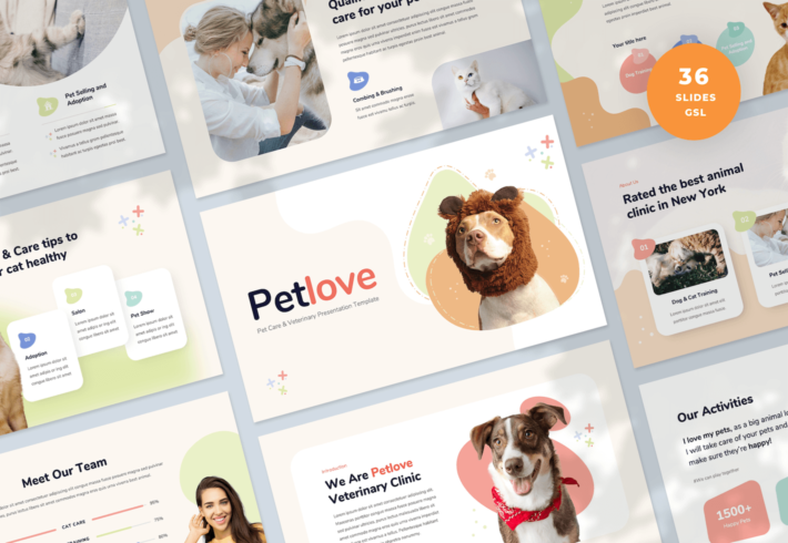 Pet Care & Veterinary Google Slides Presentation Template