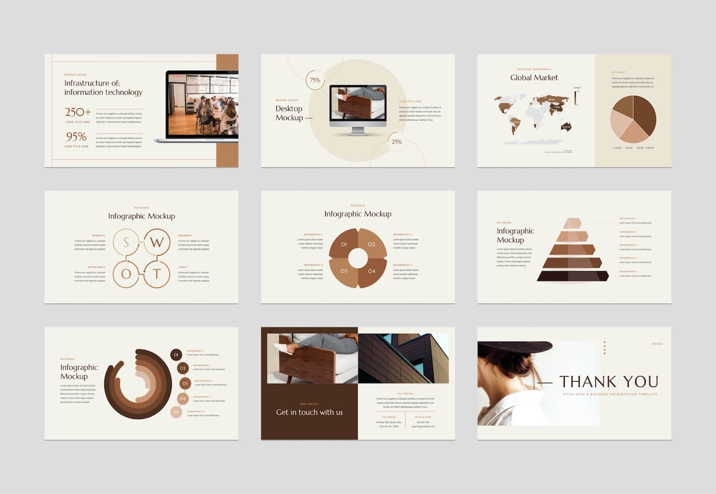 Pitch Deck Business PowerPoint Presentation Template Graphue