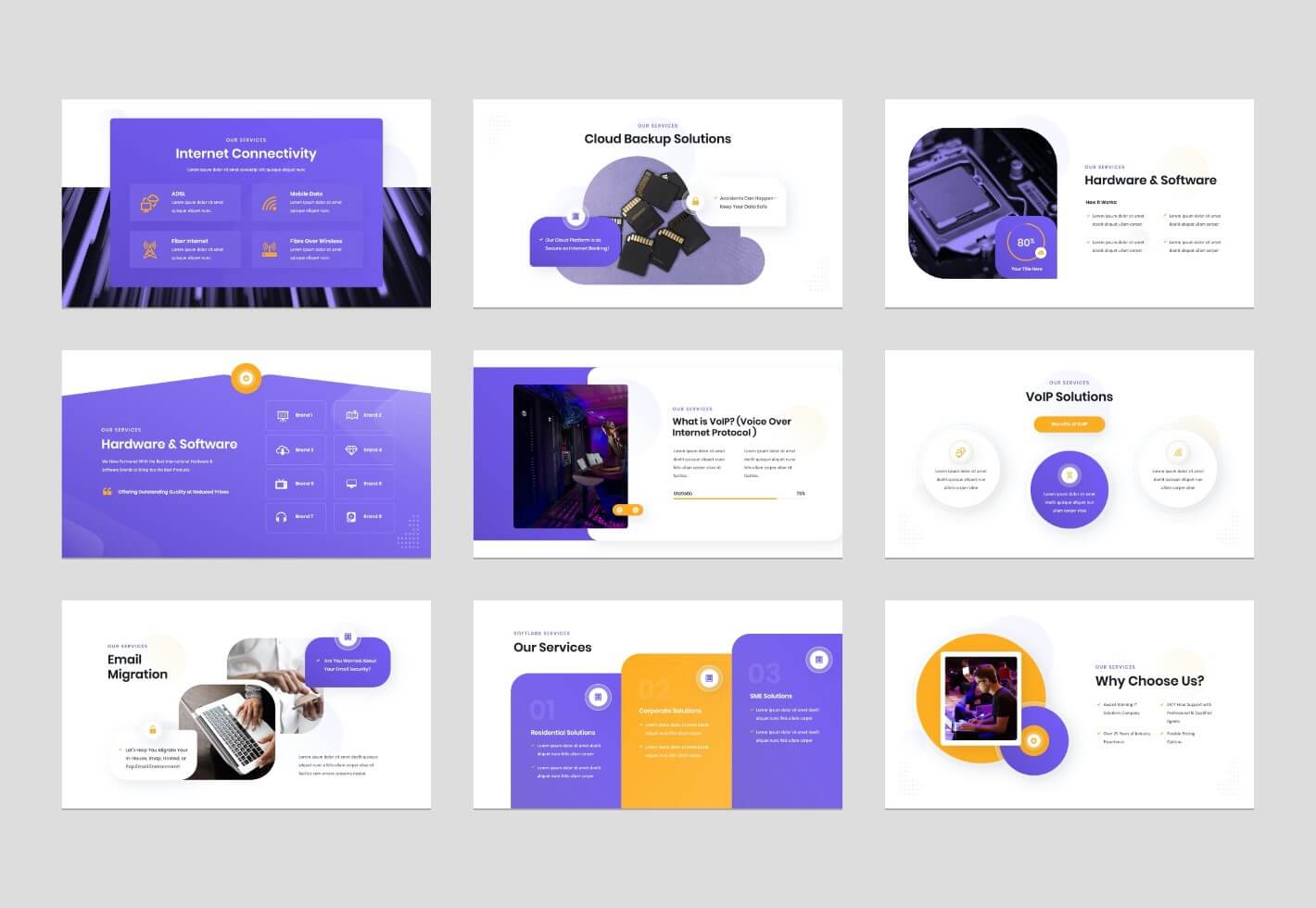 IT Solutions & Services PowerPoint Presentation Template - Graphue