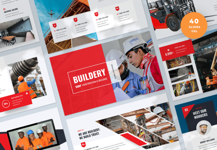 Buildery – Construction & Building Google Slides Presentation Template