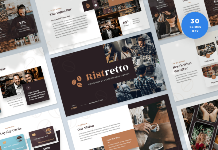 Ristretto – Coffee Shop & Cafe Keynote Presentation Template
