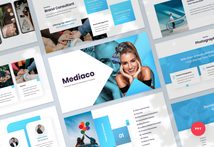 Mediaco – Media Kit PowerPoint Presentation Template