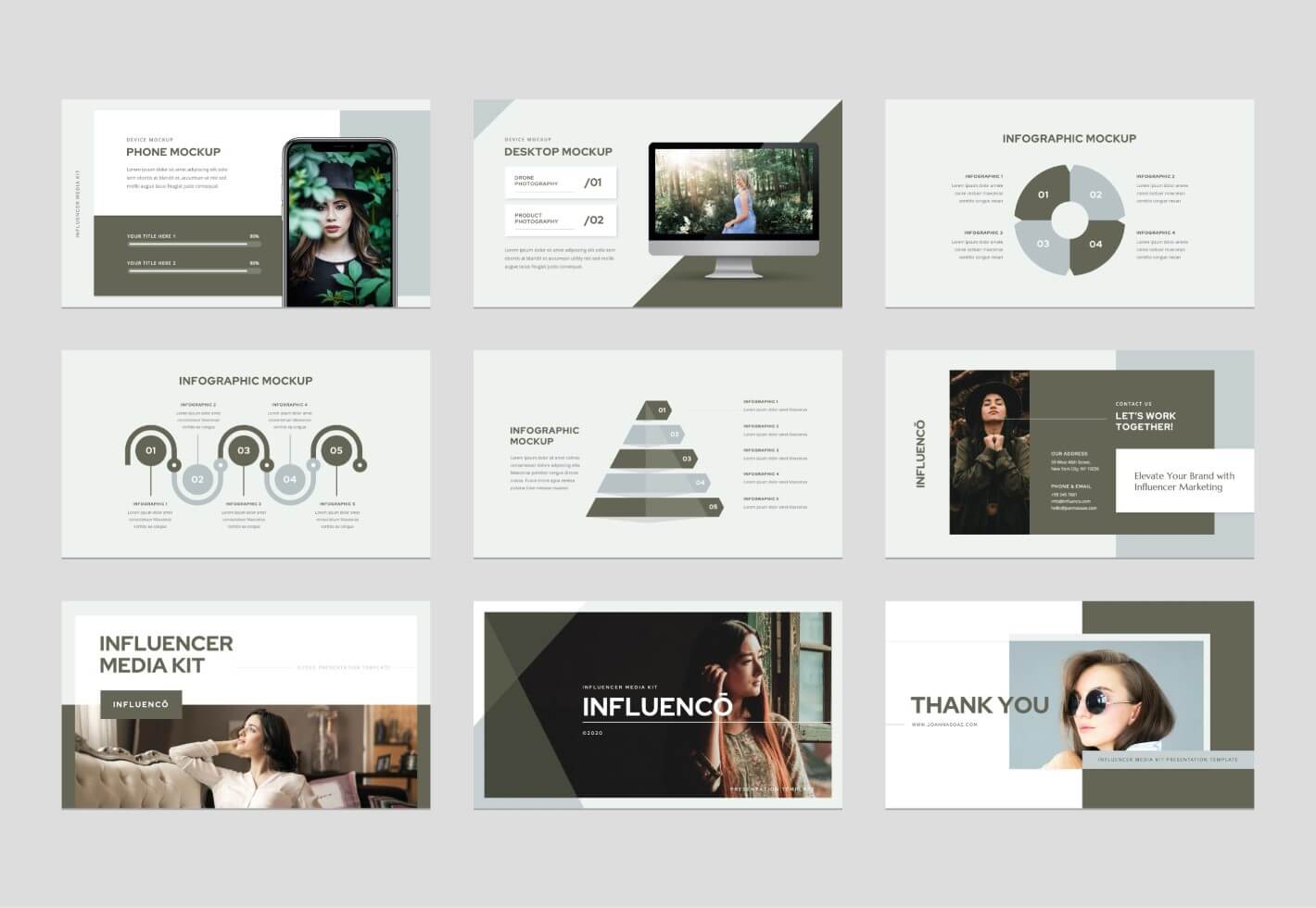 Influencer Media Kit Powerpoint Presentation Template Graphue