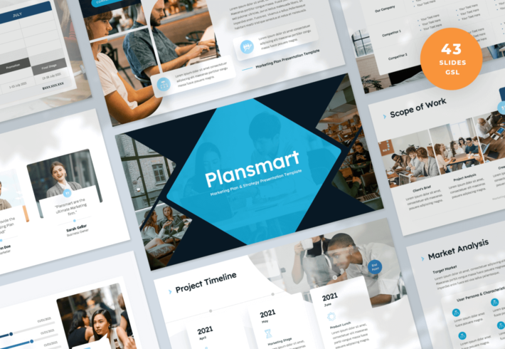 Plansmart – Marketing Plan Google Slides Presentation Template