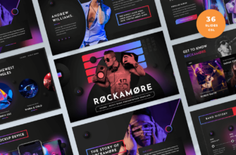 Rockamore – Music Band Google Slides Presentation Template