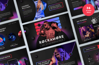 Rockamore – Music Band PowerPoint Presentation Template