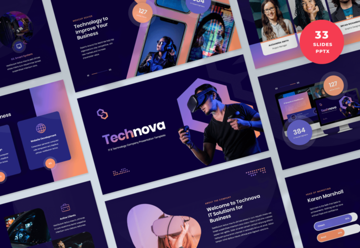 Technova – IT and Technology Company PowerPoint Presentation Template