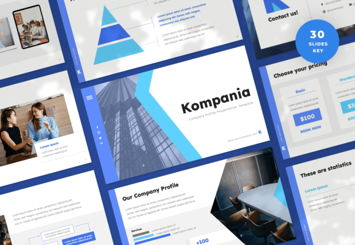 Kompania – Company Profile Keynote Presentation Template