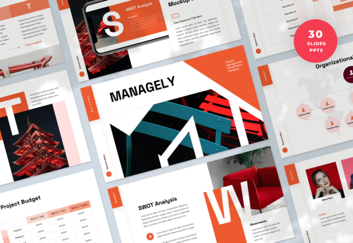 Managely – Project Management PowerPoint Presentation Template