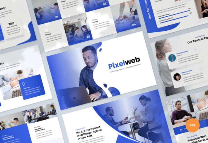 Pixelweb – Web Design Agency Google Slides Presentation Template
