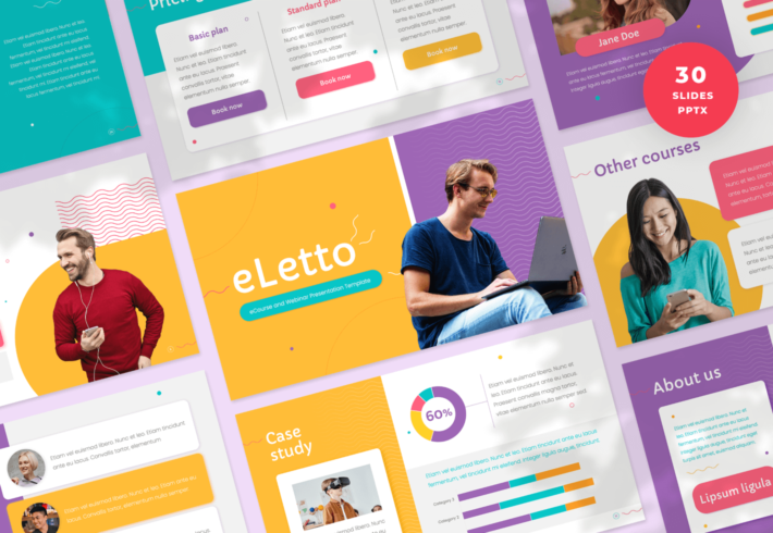 eLetto – eCourse and Webinar PowerPoint Presentation Template