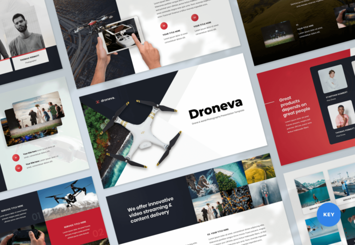 Droneva – Drone Aerial Photography Keynote Presentation Template