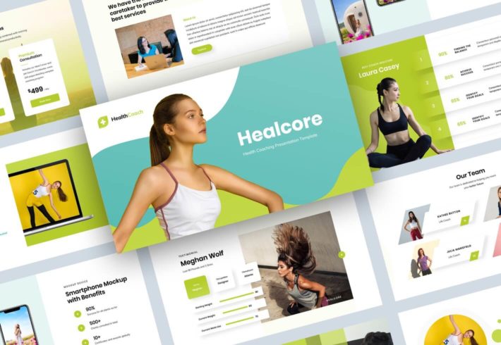 Healcore – Health Coaching PowerPoint Presentation Templates