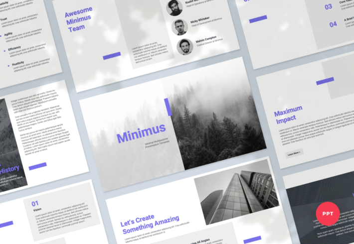 Minimus – Minimal Multipurpose PowerPoint Presentation Template