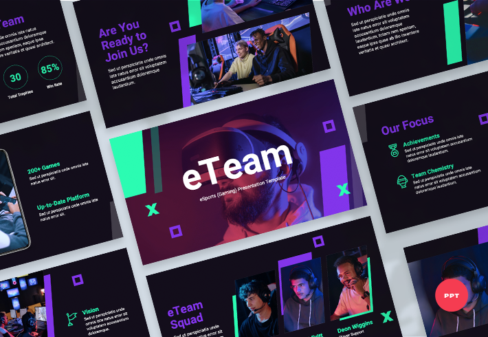 eTeam – eSports (Gaming) PowerPoint Presentation Template