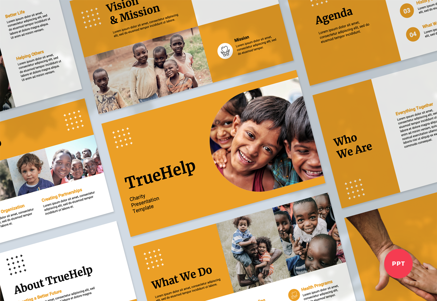 Charity Powerpoint Presentation Template Free Download