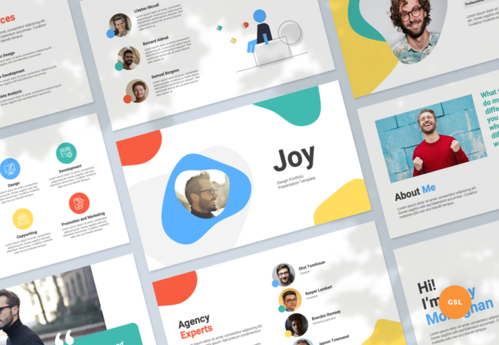 Joy – Design Portfolio Presentation Google Slides Template