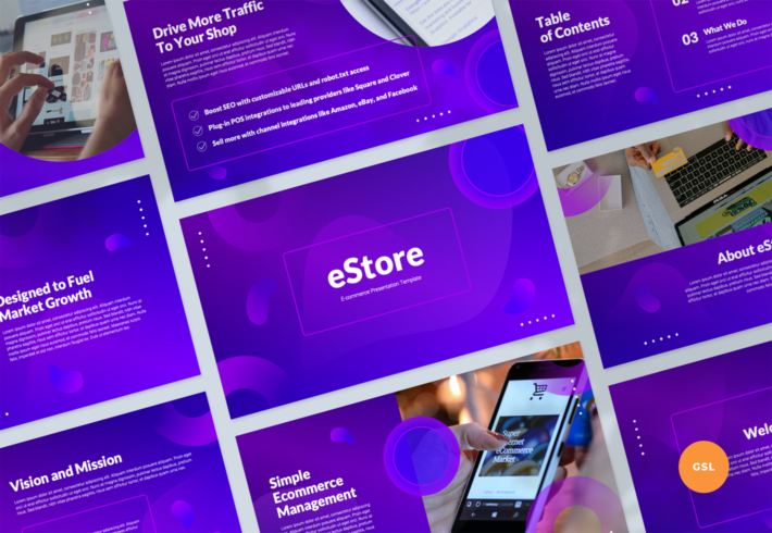 eStore – E-commerce Presentation Google Slides Template