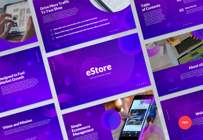 eStore – E-commerce Presentation PowerPoint Template