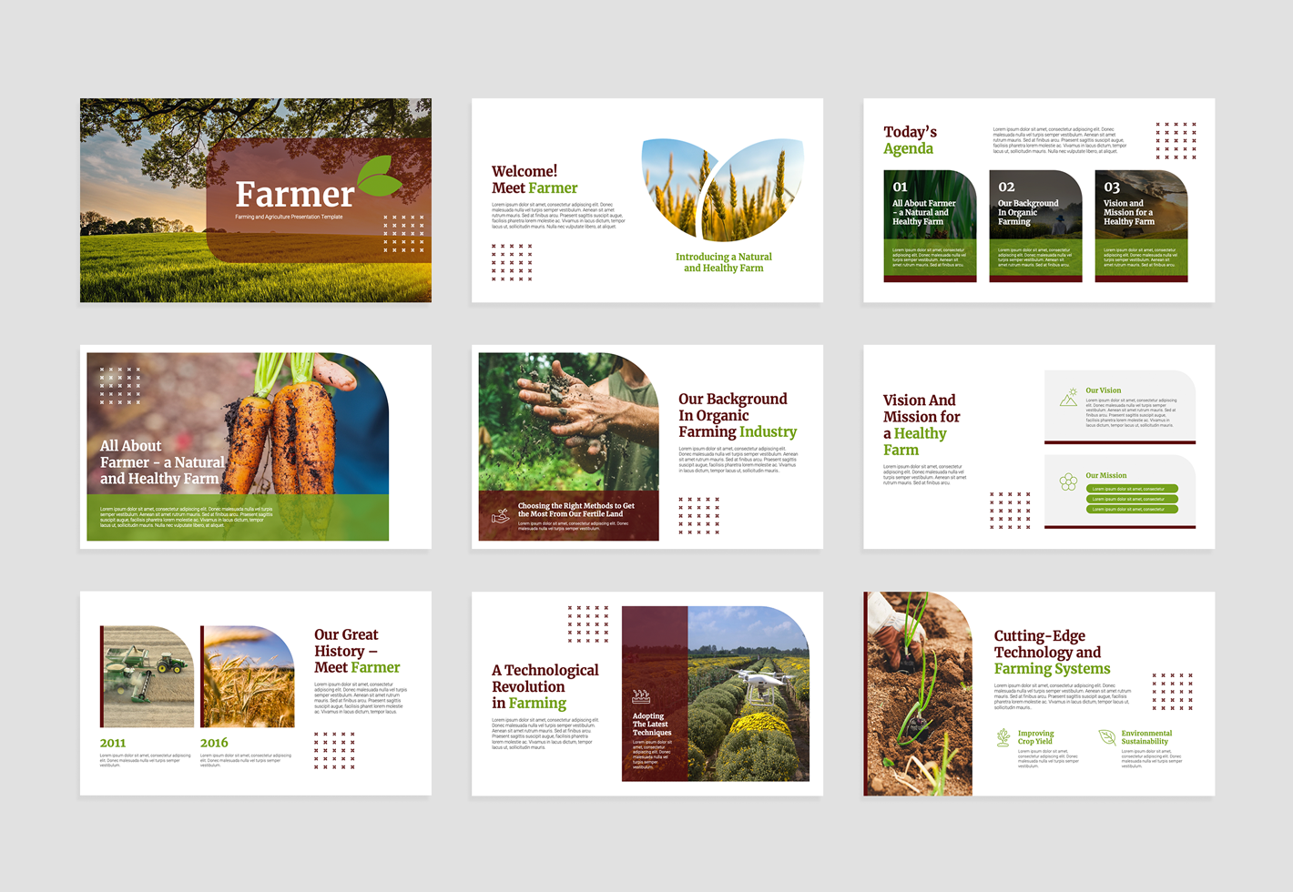 Farmer - Farming and Agriculture Presentation PowerPoint Template - Graphue