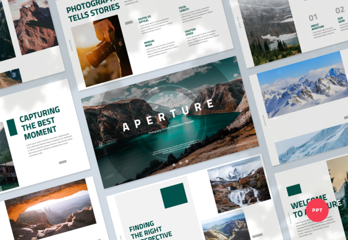 Aperture – Photography Portfolio Presentation PowerPoint Template