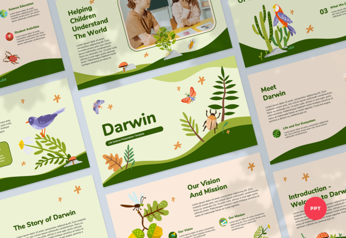 Darwin – Life Science Presentation PowerPoint Template