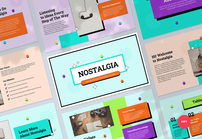 Nostalgia – Retro Multipurpose Presentation PowerPoint Template