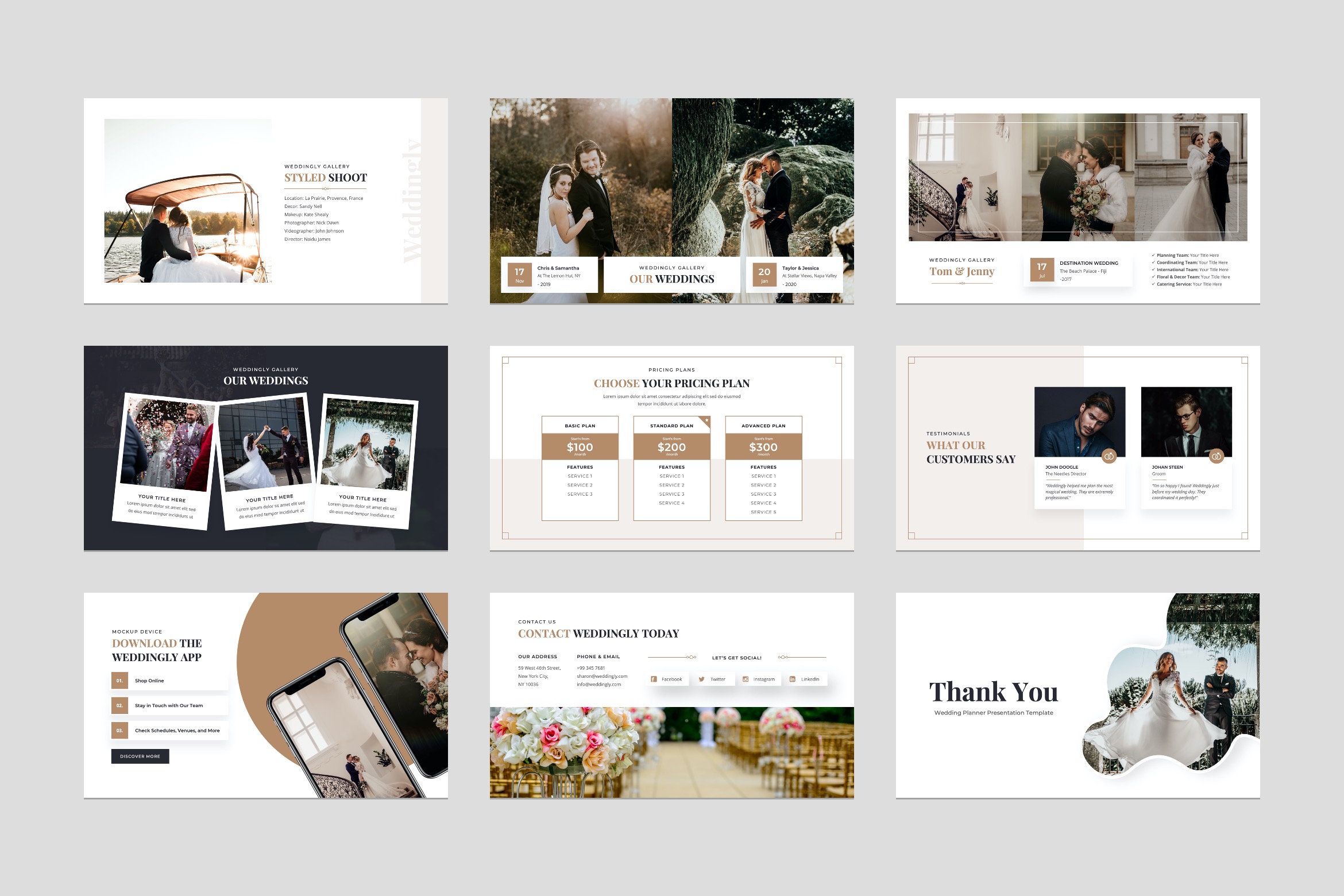 Wedding Planner Company Profile Powerpoint Template and Google