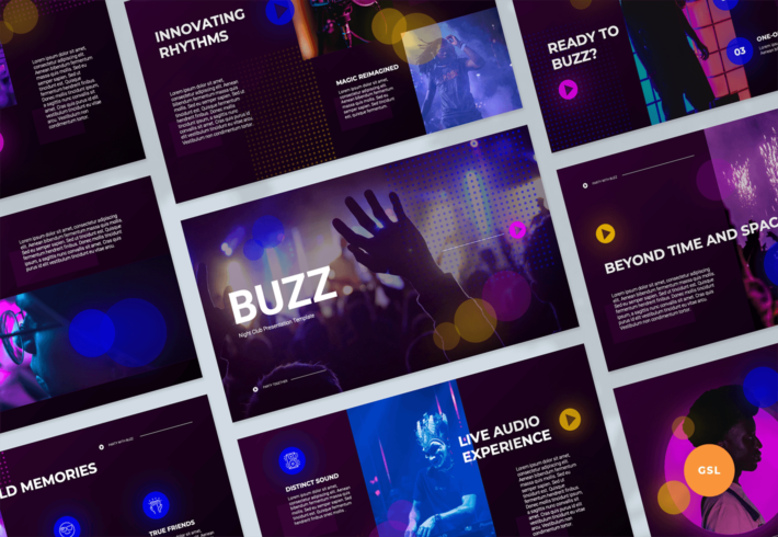 Buzz – Night Club Presentation Google Slides Template